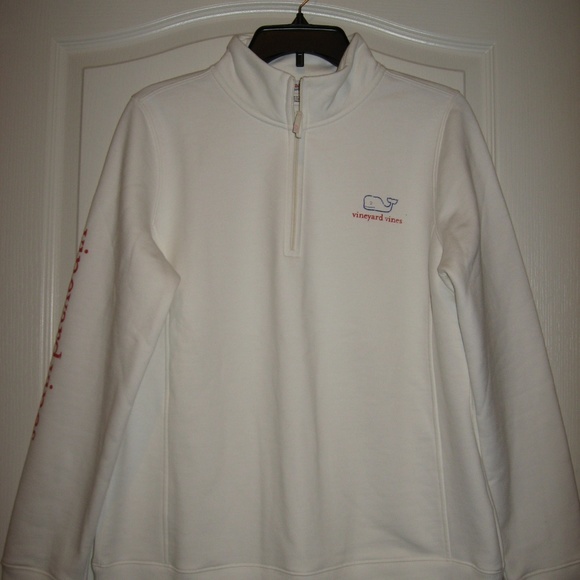 Vineyard Vines Tops - NWOT Vineyard Vines White 1/4 Zip Pullover XL